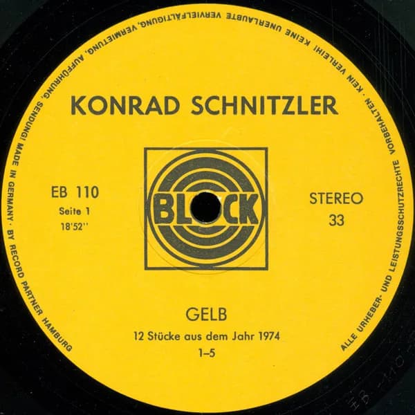 Conrad Schnitzler — Gelb