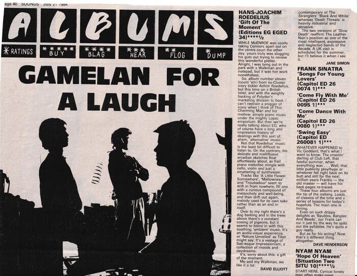 23 Skidoo Urban Gamelan album review Sounds 21 July 1984