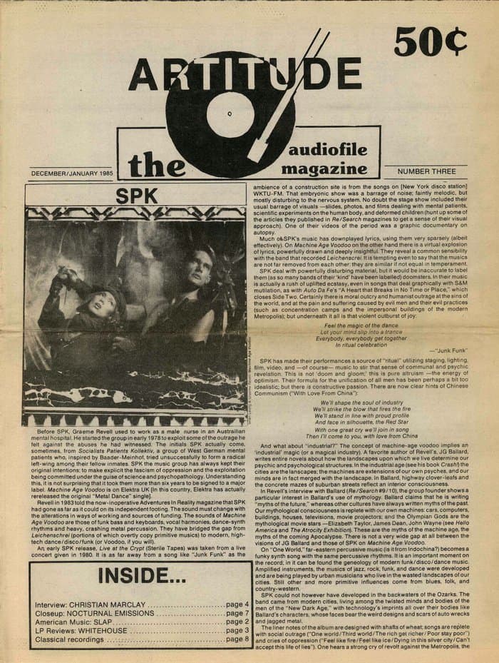 Artitude Volume 3 December 84 / January 85