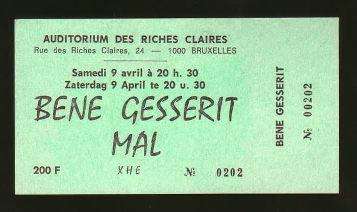 Bene Gesserit and MAL concert-ticket