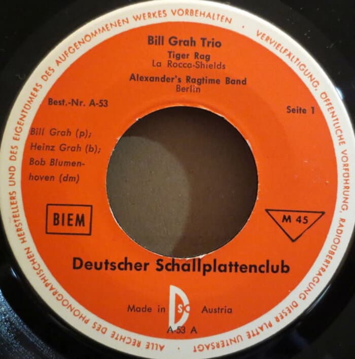 Tiger Rag / Alexander's Ragtime Band / 12th Street Rag / Ain't She Sweet