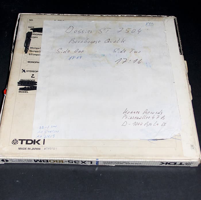 40 original 80's Master-Reels to Bourbonese Qualk Releases 1980-1987