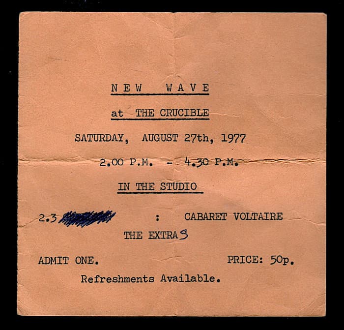 Ticket for Studio Recording 1977