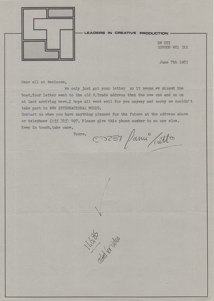 letter 1985