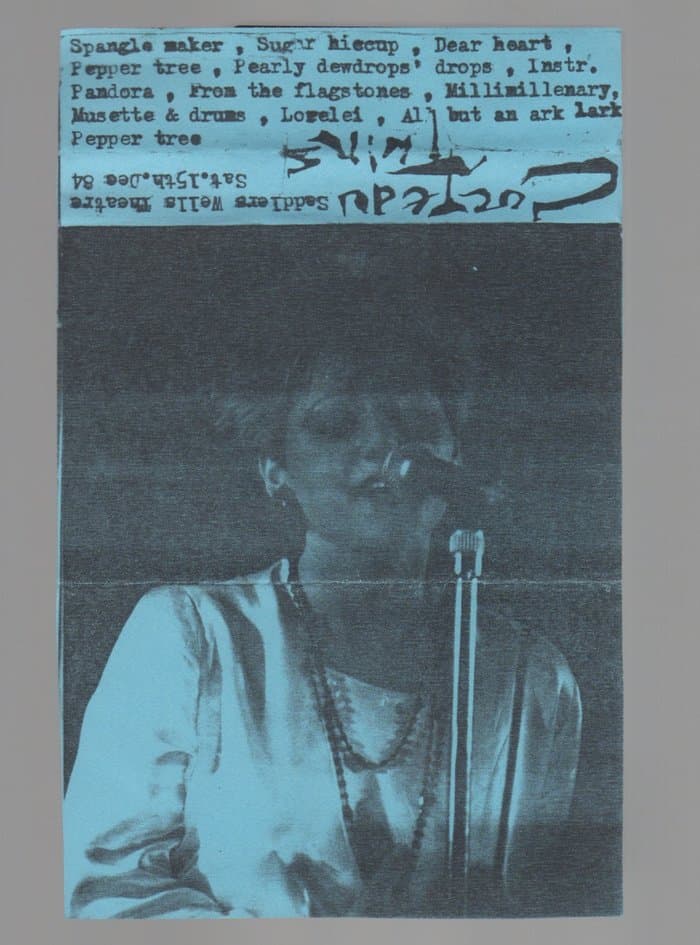 Live Saddlers Wells Theatre 15.Dec.84