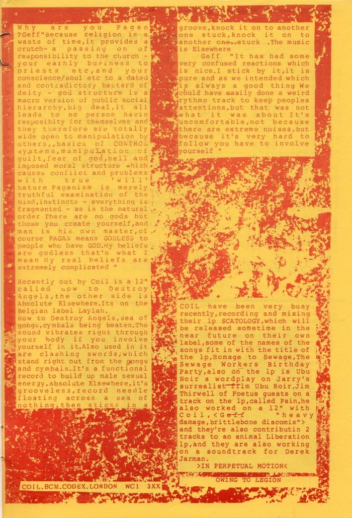 Coil in Hahahaha they are coming to take us away - Open the Bloodgate