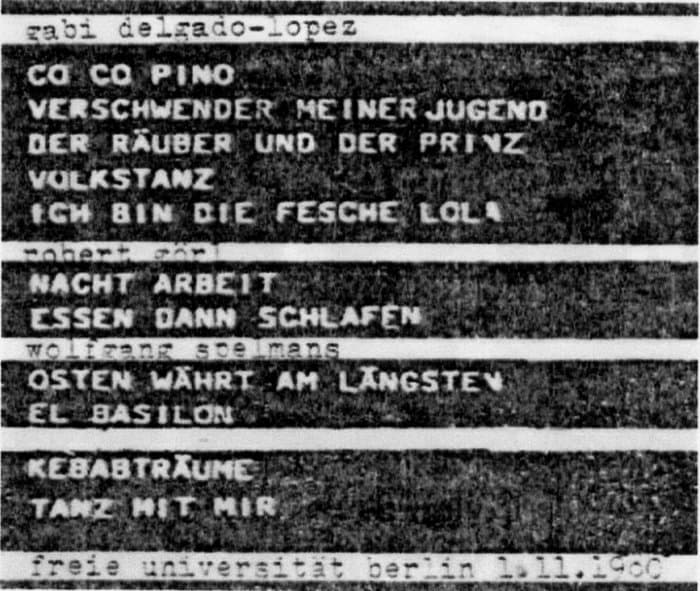 Live FU Berlin 01.11.80 Belehrungs Festival
