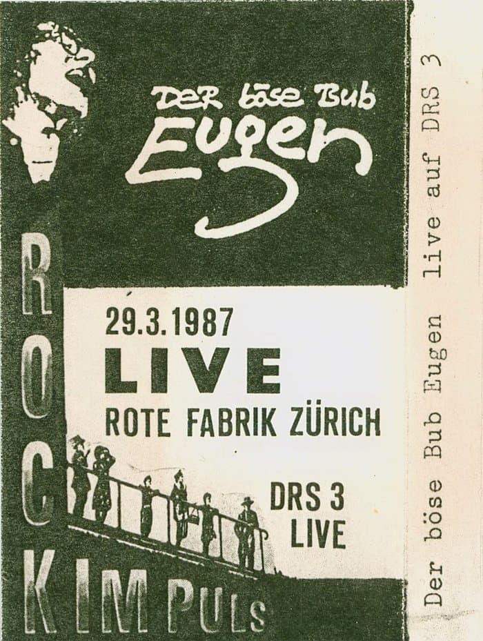 Live Rote Fabrik Zürich 29.03.87