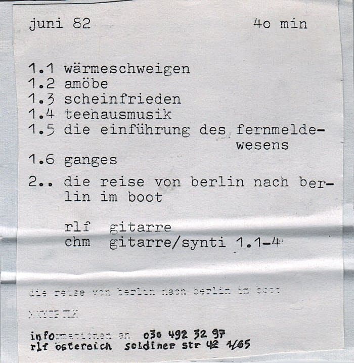 Dosis 7A-MXYZPTLK - die Reise von Berlin nach Berlin im Boot