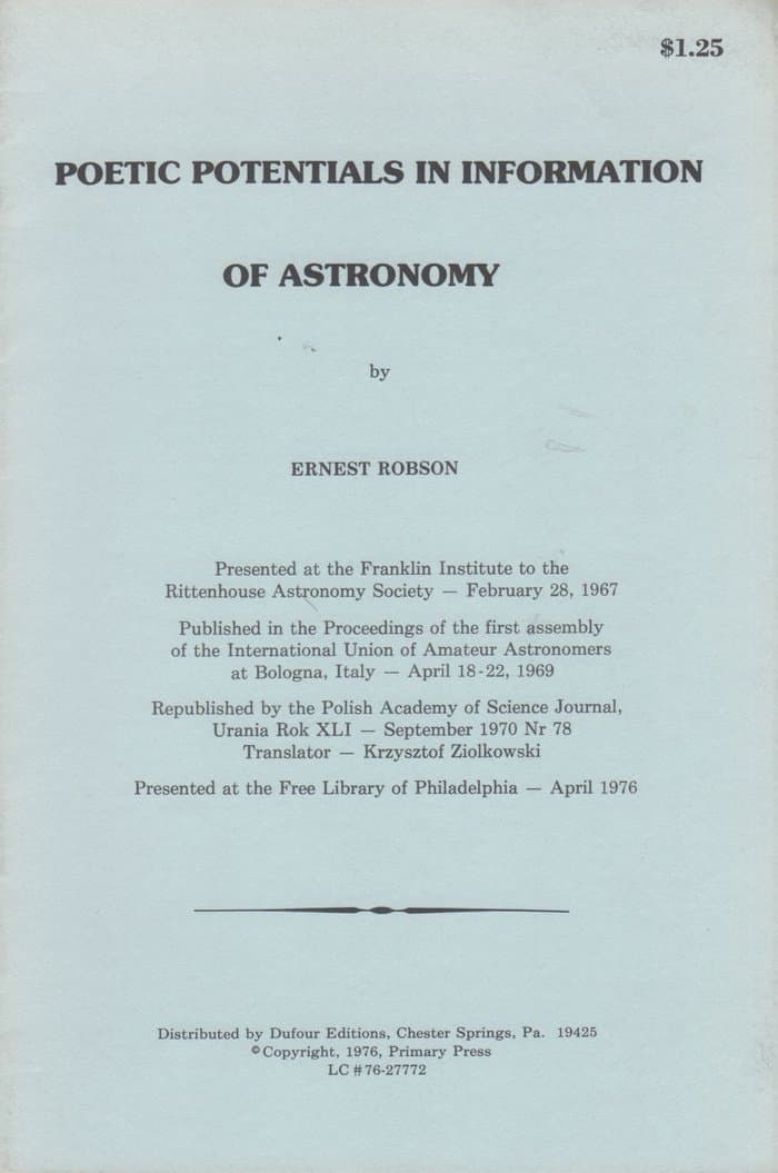 Poetic Potentials in Information of Astronomy (Primary Press)
