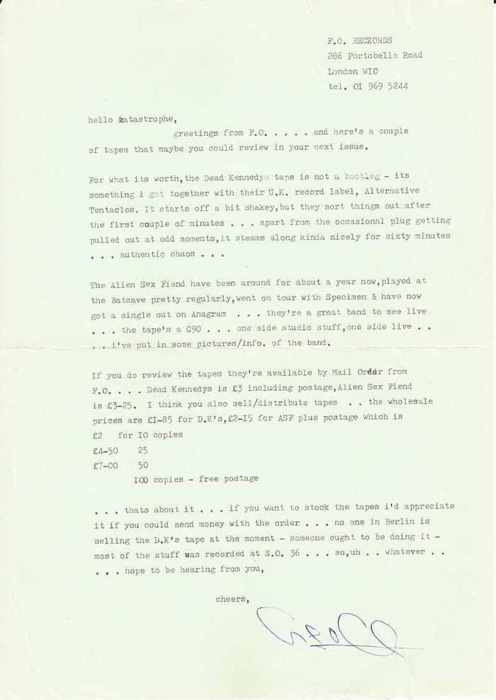 Letter to Haufen