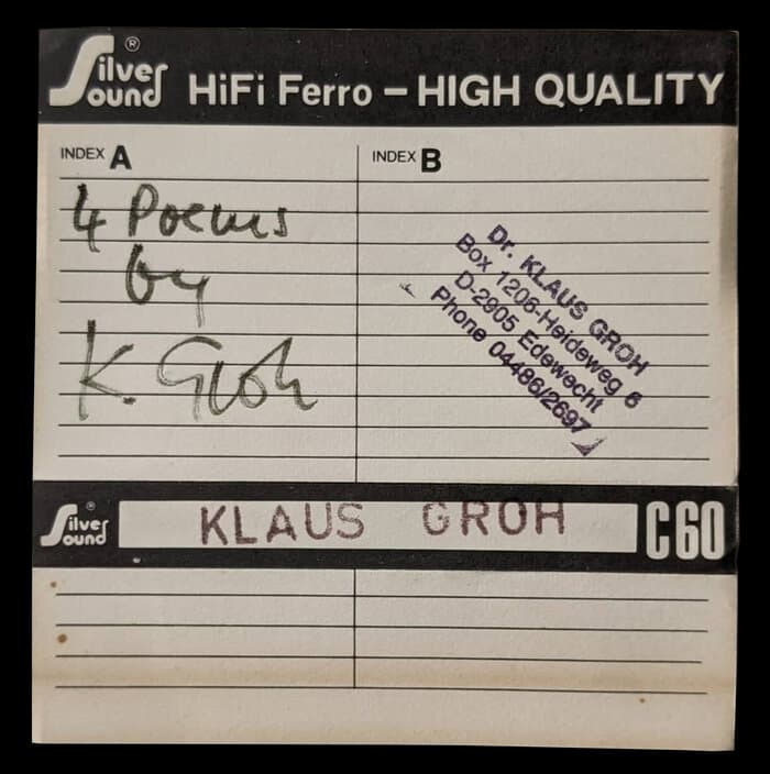 4 Sound Poems By Klaus Groh