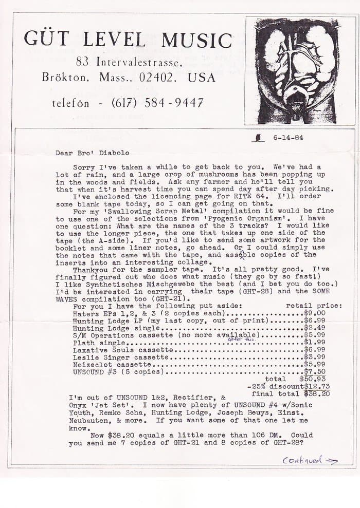 Letter to Haufen