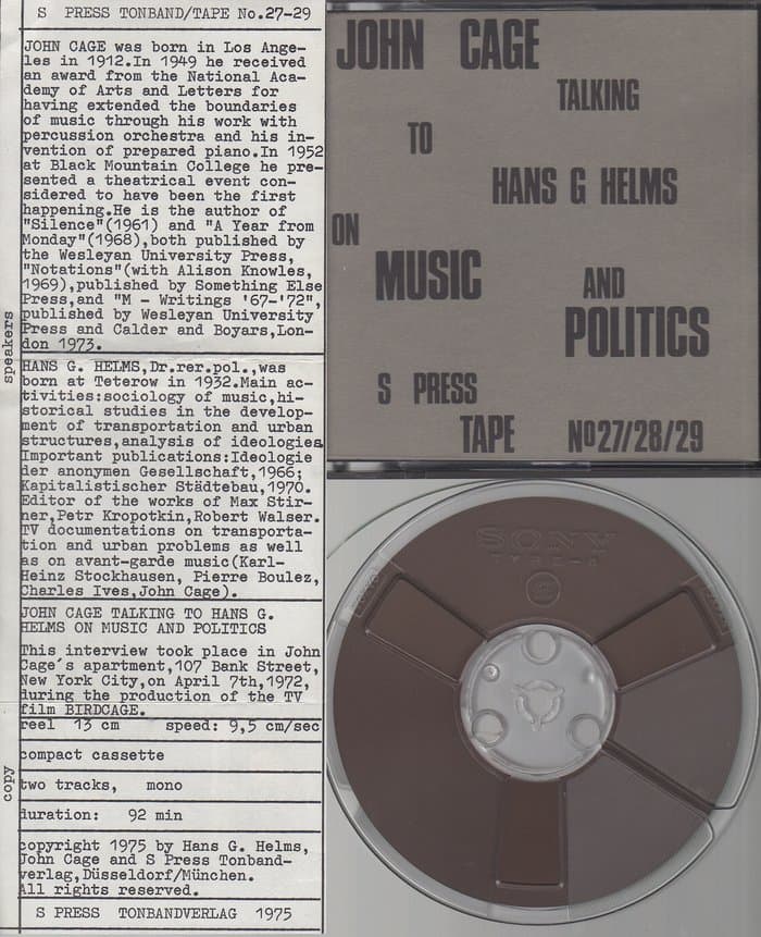 Talking to Hans G Helms on Music and Politics
