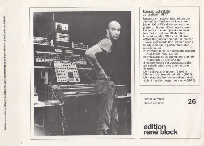 Konrad Schnitzler Eruption 1977 Infosheet Rene Block
