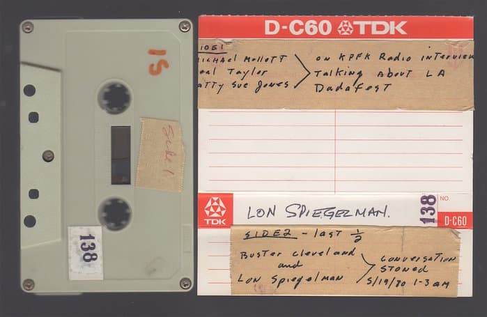 Talking about Dadafest LA 1980