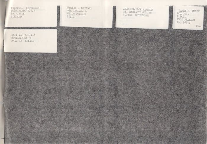 VEC Audio Associated Artists: Directory of adresses