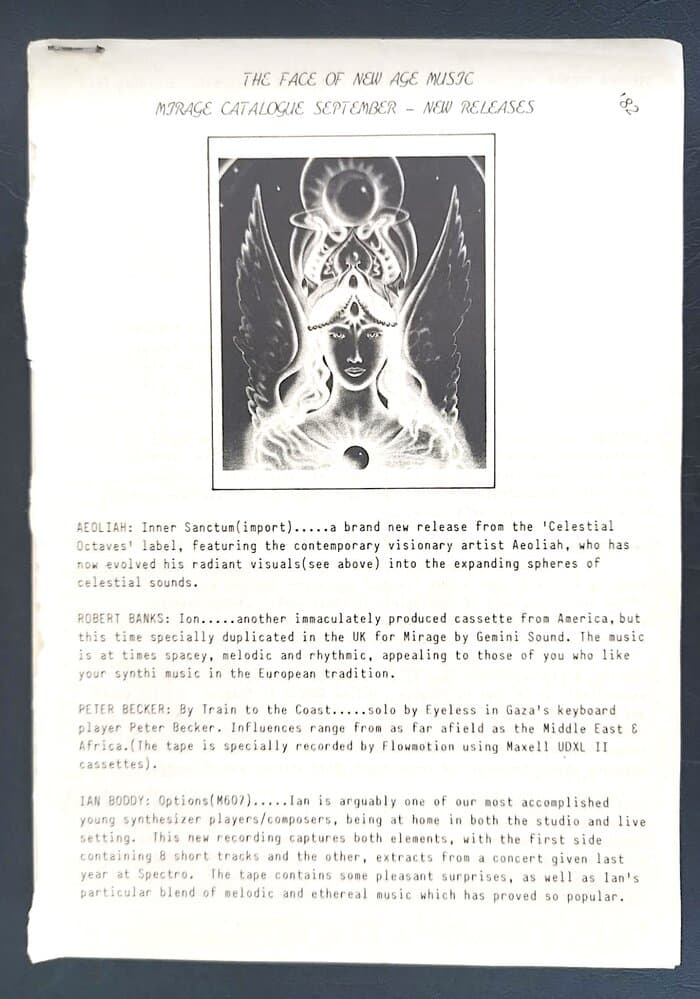 selected Mirage Distribution and Label Catalogues 1981-1985