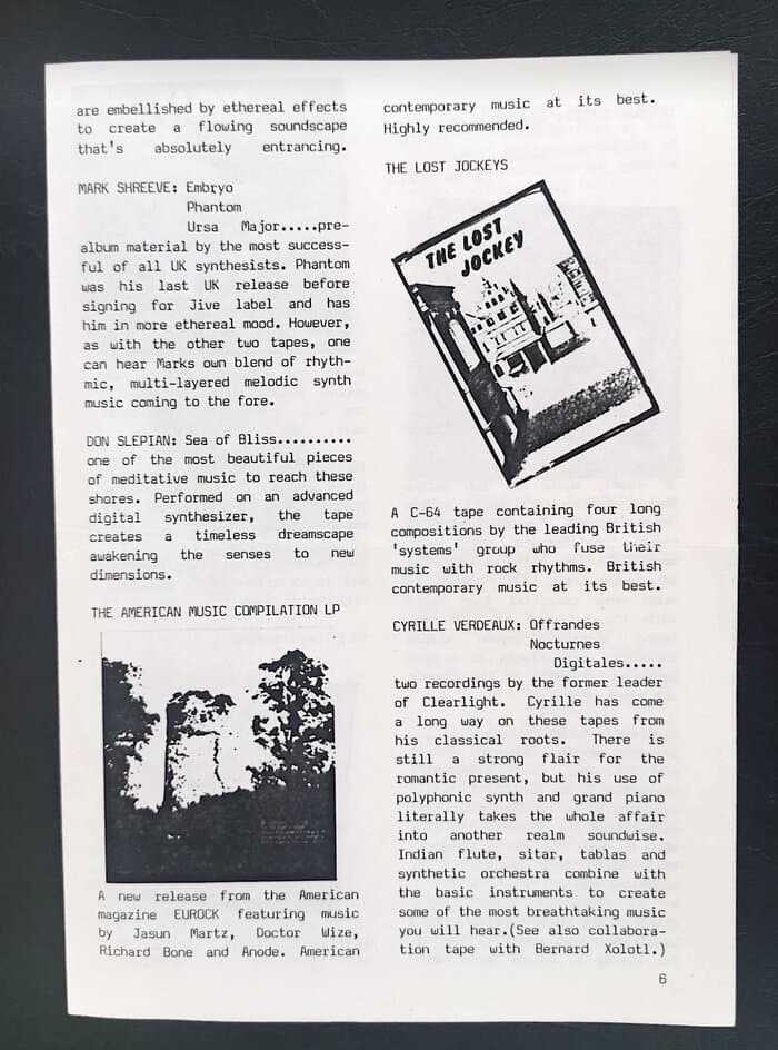 selected Mirage Distribution and Label Catalogues 1981-1985
