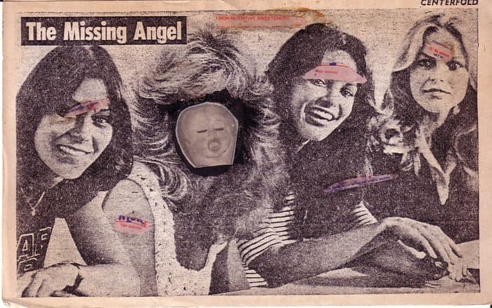 Missing Angel Mailart Postcard (part of a Set of 48 postcards)