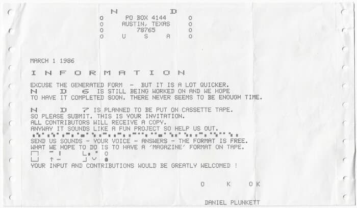 N D 6 Update and N D 7 Contribution Invitation
