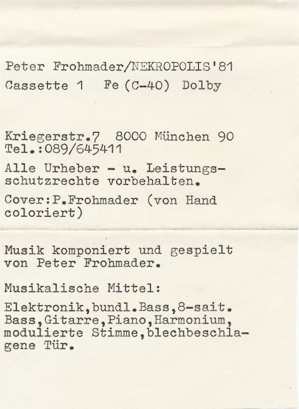 Nekropolis 81 - Cassette 1
