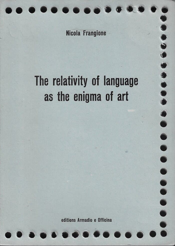 The Relativity as Language at the Enigma of Art