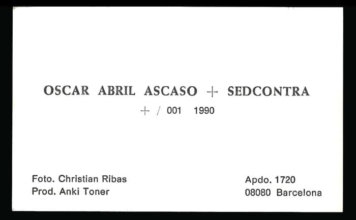Oscar Abril Ascaso + Sedcontra