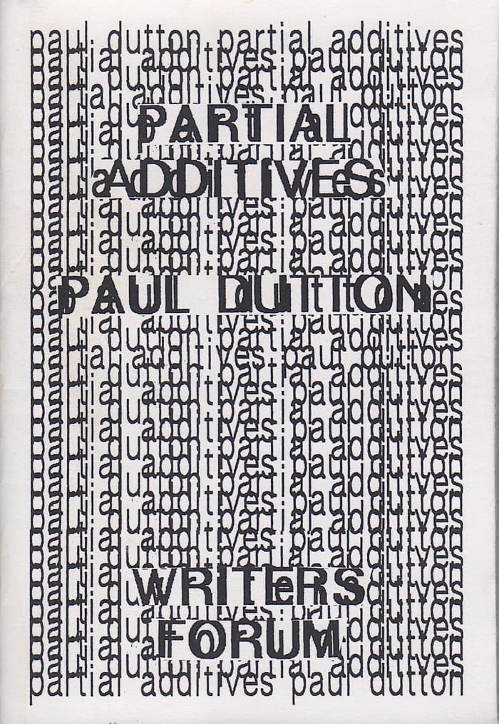 Partial Aditivies (Writers Forum)