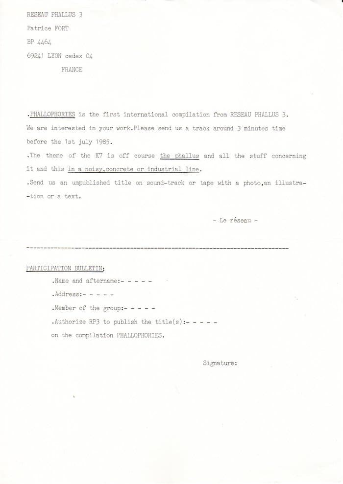 Phallophories Compilation Add and a letter and catalogue