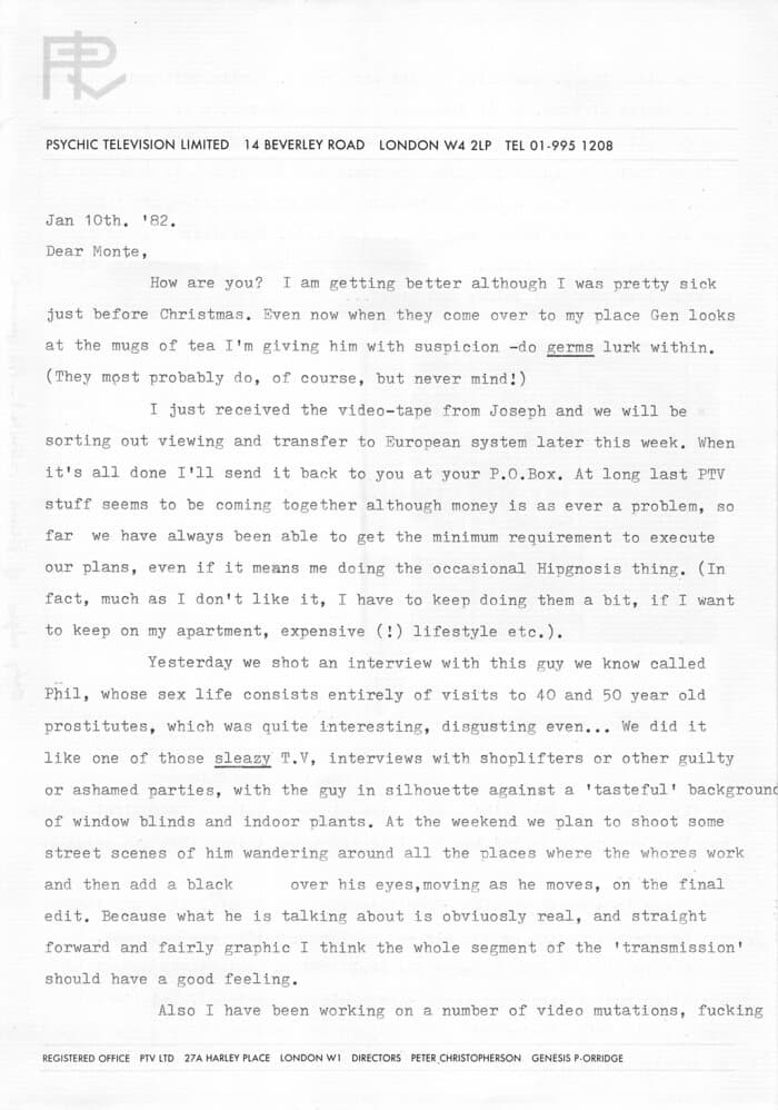 6 page letter introducing Temple Press to Monte