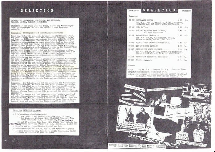 Early Label-Overviews Inch Wahrnehmungen, letter to Haufen
