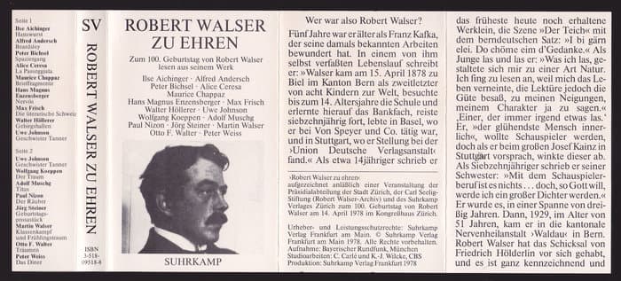 Robert Walser zu Ehren