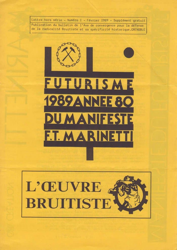 L'oeuvre Bruitiste Bulletin February 1989