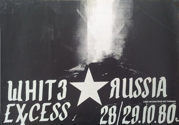 Poster White Russia Exxcess 28 10 1980