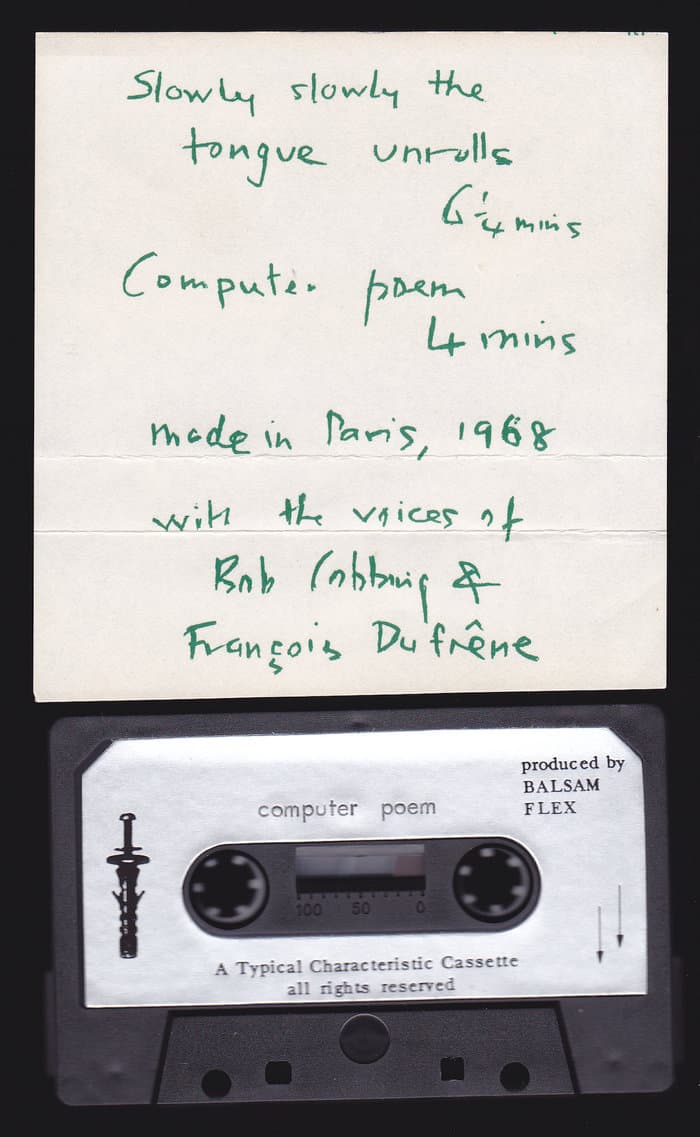 Slowly Slowly The Tongue Unrolls / Computer Poem