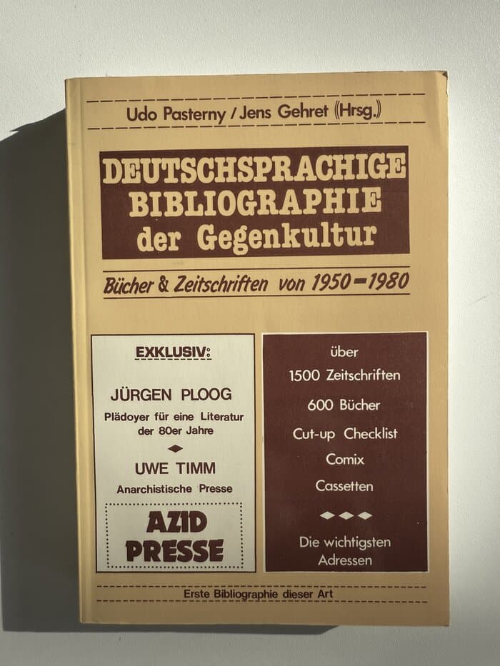 deutschsprachige bibliographie der gegenkultur (jürgen ploog)