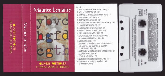 Oeuvres poetiques et musicales lettristes. Paris.